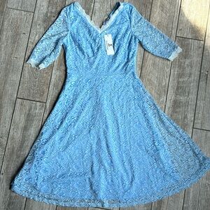 NWT (Junior Sz) SZ M Baby Blue Dress